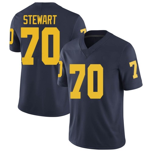 Jack Stewart Michigan Wolverines Men's NCAA #70 Navy Limited Brand Jordan College Stitched Football Jersey YPV8754BA